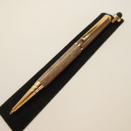 (image for) Tec Stylus Twist Pen in (Black Walnut) 24K Gold