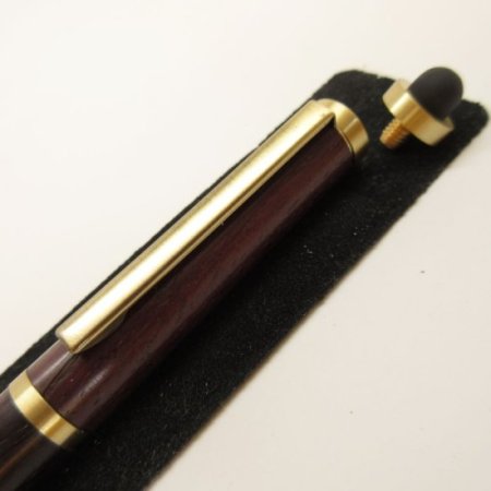 (image for) Tec Stylus Twist Pen in (Rosewood) Antique Brass