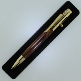 Bolt Action Tec-Pen in (Cocobolo Rosewood) 24kt Gold