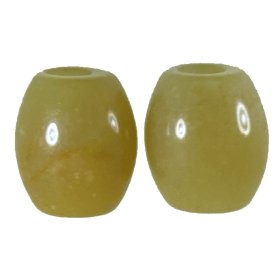 Topaz Jade Gemstone Beads (Set of 2 Beads)