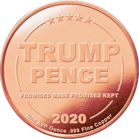 Donald J. Trump ~ Trump Card (Disme) 1 oz .999 Pure Copper Round