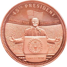 Donald J. Trump ~ Rally (Disme) 1 oz .999 Pure Copper Round