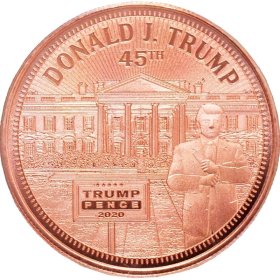 Donald J. Trump ~ The White House (Disme) 1 oz .999 Pure Copper Round