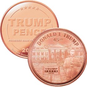 Donald J. Trump ~ The White House (Disme) 1 oz .999 Pure Copper Round