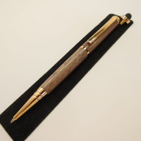 Tec Stylus Twist Pen in (Black Walnut) 24K Gold