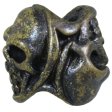 (image for) Two Face Skull in Brass With Black Patina by Covenant Everyday Gear