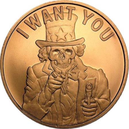 (image for) Uncle Slave (I Want You) 1 oz .999 Pure Copper Round (2016 Silver Shield)