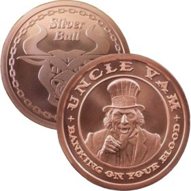 Uncle Vam 1 oz .999 Pure Copper Round