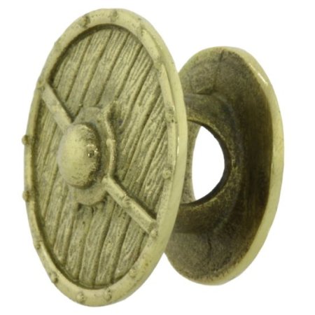 (image for) Viking Shield Cord Button in Brass by Covenant Everyday Gear