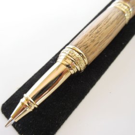 Victorian Twist Pen in (Hickory) 24kt Gold
