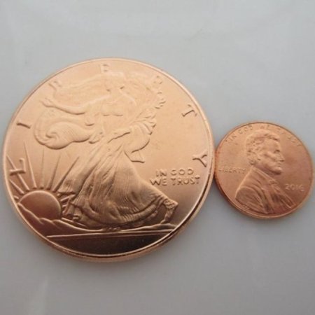 (image for) Walking Liberty 1 oz .999 Pure Copper Round (Golden State Mint)