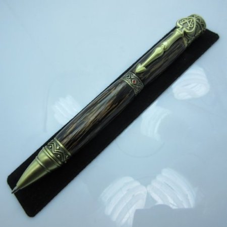 (image for) Wild Card Twist Pen in (Black Palm) Antique Brass