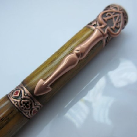 (image for) Wild Card Twist Pen in (Cocobolo Rosewood) Antique Copper