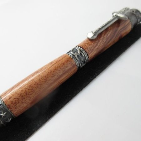 (image for) Western Twist Pen in (Tiger Wood) Antique Pewter