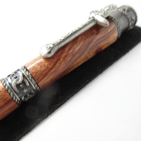 (image for) Western Twist Pen in (Tiger Wood) Antique Pewter