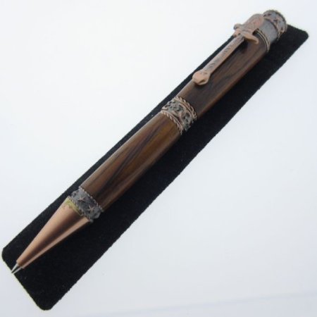(image for) Western Twist Pen in (Cocobolo Rosewood) Antique Copper