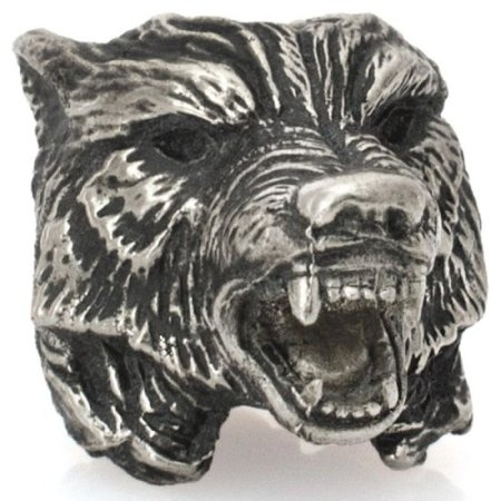 (image for) Wolf Bead in Nickel Silver by Russki Designs