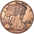 (image for) Walking Liberty / Faceless Man 1 oz .999 Pure Copper Round (Anonymous Mint)