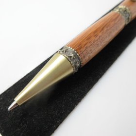 Western Twist Pen in (Red Heart) Antique Brass