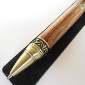 Wild Card Twist Pen in (Tigerwood) Antique Brass