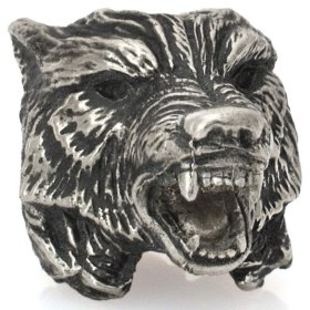 Wolf Bead in Nickel Silver by Russki Designs