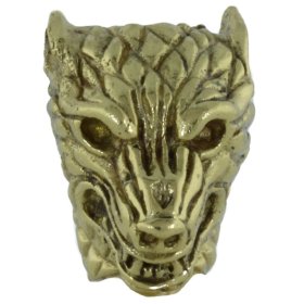 Wolfhead in Brass by Covenant Everyday Gear