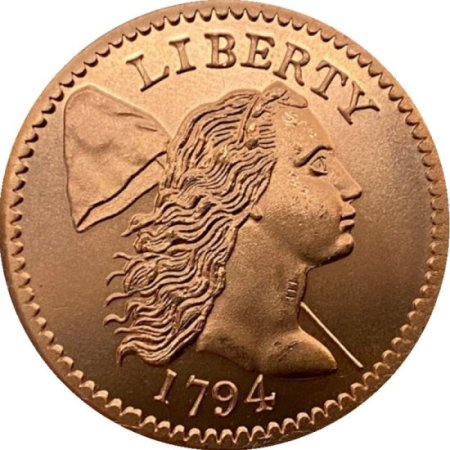 (image for) 1794 Cent (Patrick Mint) 1/2 oz .999 Pure Copper Round