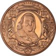 (image for) $100. Ben Franklin Design Note 1 oz .999 Pure Copper Round