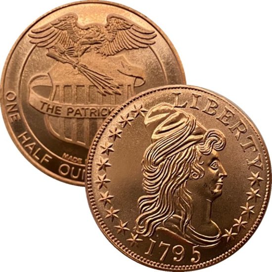 (image for) 1795 Half Eagle (Patrick Mint) 1/2 oz .999 Pure Copper Round