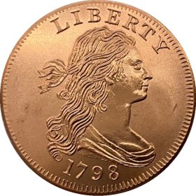 1798 Cent (Patrick Mint) 1/2 oz .999 Pure Copper Round