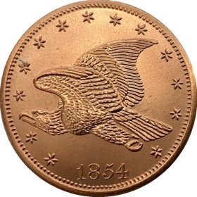1854 Flying Eagle (Patrick Mint) 1/2 oz .999 Pure Copper Round