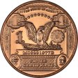 (image for) $1. Black Eagle Design Note 1 oz .999 Pure Copper Round