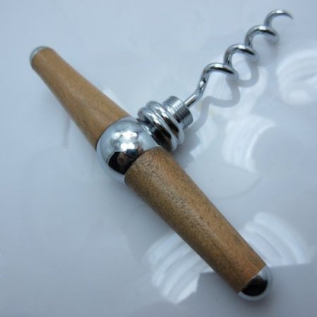 (image for) Hand Turned 2-In-1 Bottle Opener and Wine Corkscrew (East Indian Rosewood) Chrome