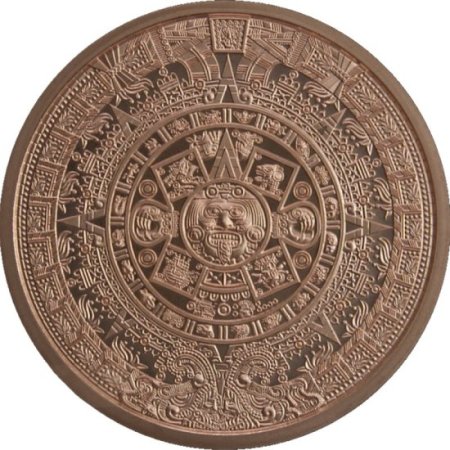 (image for) Aztec Calendar 2 oz .999 Pure Copper Round