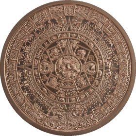 Aztec Calendar 2 oz .999 Pure Copper Round