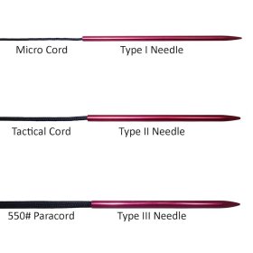3 Different Size Red Lacing Needles