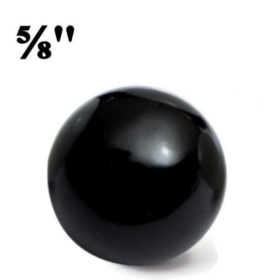 (image for) 5/8\" Black Glass Marbles