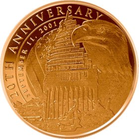 9/11 20th Anniversary 1 oz .999 Pure Copper Round