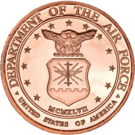 (image for) Air Force (Presston Mint) 1 oz .999 Pure Copper Round