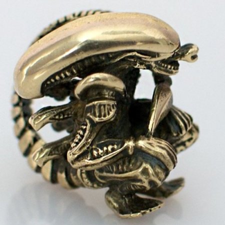 (image for) Alien with Tail Bead in Brass by Russki Designs