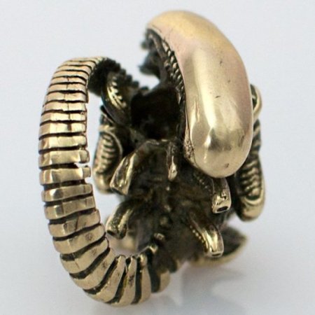 (image for) Alien with Tail Bead in Brass by Russki Designs