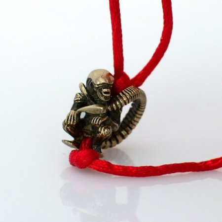 (image for) Alien with Tail Bead in Brass by Russki Designs