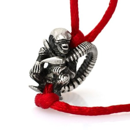 (image for) Alien with Tail Bead in Nickel Silver by Russki Designs