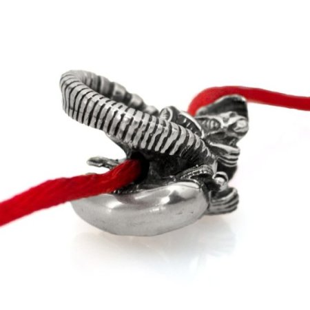 (image for) Alien with Tail Bead in Nickel Silver by Russki Designs