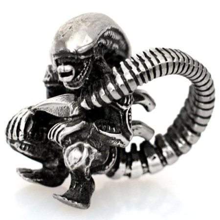 (image for) Alien with Tail Bead in Nickel Silver by Russki Designs
