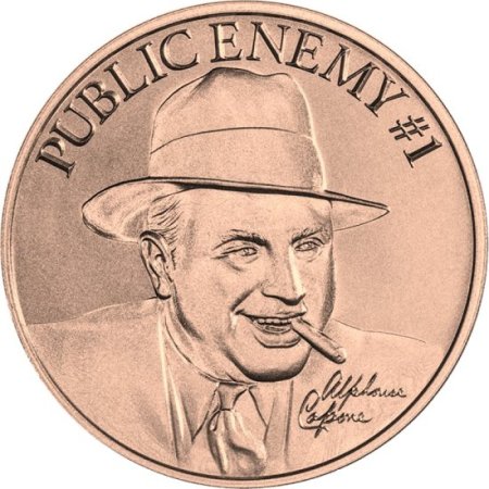 (image for) Al Capone 1 oz .999 Pure Copper Round (Intaglio Mint)