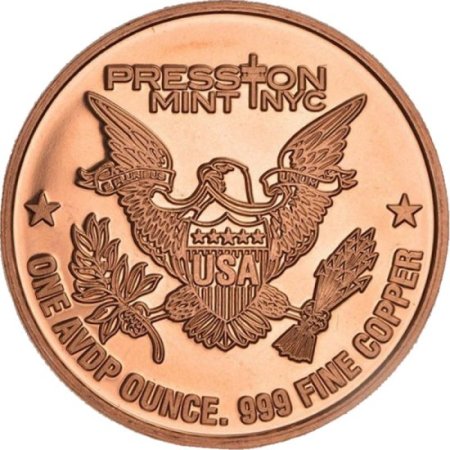 (image for) American Eagle (Enduring Freedom Series) 1 oz .999 Pure Copper Round (Presston Mint)