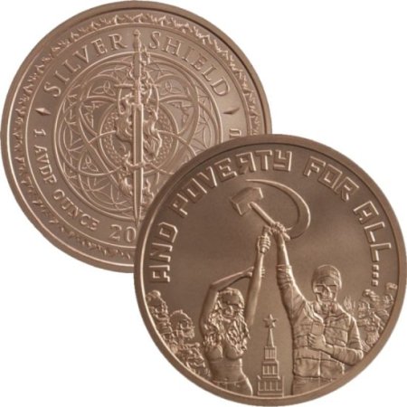(image for) And Poverty For All #133 (2019 Silver Shield - Mini Mintage) 1 oz .999 Pure Copper Round