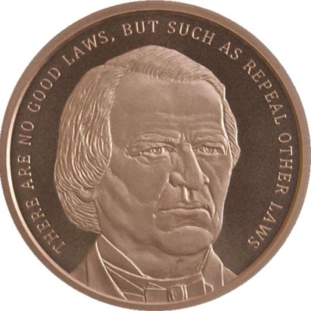 (image for) Andrew Johnson #135 (2019 Silver Shield - Mini Mintage) 1 oz .999 Pure Copper Round