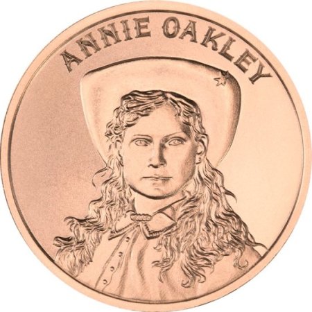 (image for) Annie Oakley (Wild West Reverse) 1 oz .999 Pure Copper Round